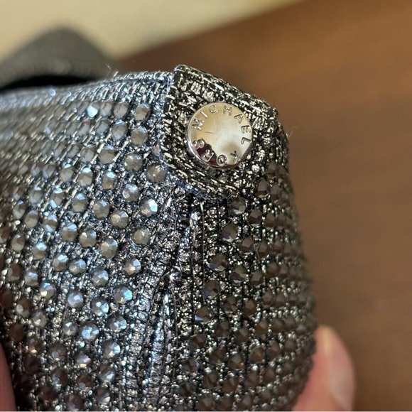Size 7.5 Michael Kors Silver Alina Flex Crystal Embellishment Pumps, Rhinestone - Picture 10 of 17